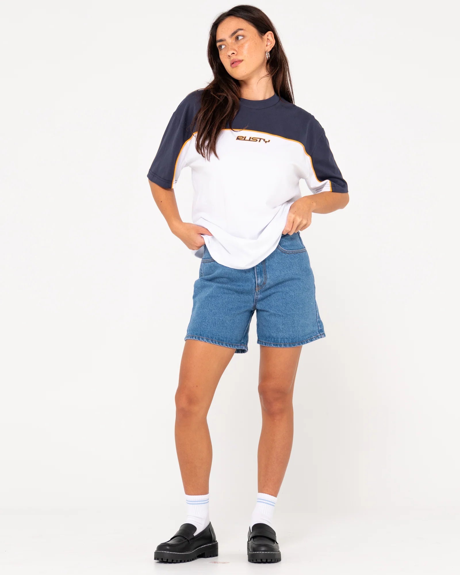 Rusty Polar Ops Oversize T-Shirt Boxy Fit Fitted Loose
