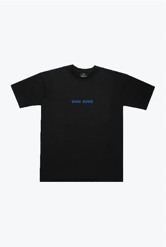 San Jose Earthquakes Essentials Heavyweight T-Shirt - Black Front Pockets Side Pockets Patch Pockets