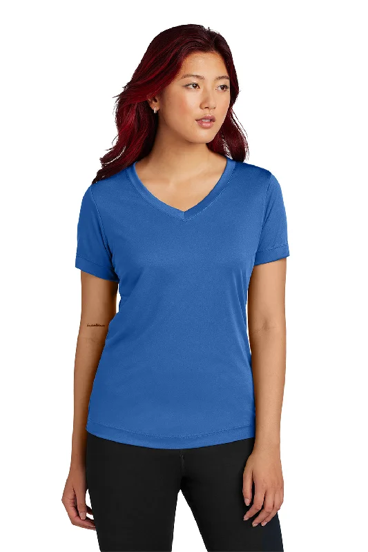 Sport-Tek Womens Competitor Moisture Wicking Short Sleeve V-Neck T-Shirt - Royal Blue Zippered Front Buttoned Front Snap Front Sport-Tek Womens Competitor Moisture Wicking Short Sleeve V-Neck T-Shirt - Royal Blue Zippered Front Buttoned Front Snap Front