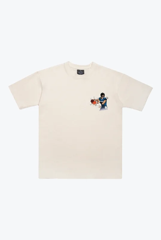 Trevor Lawrence Heavyweight T-Shirt - Ivory Anti-Pilling Machine Wash Handmade