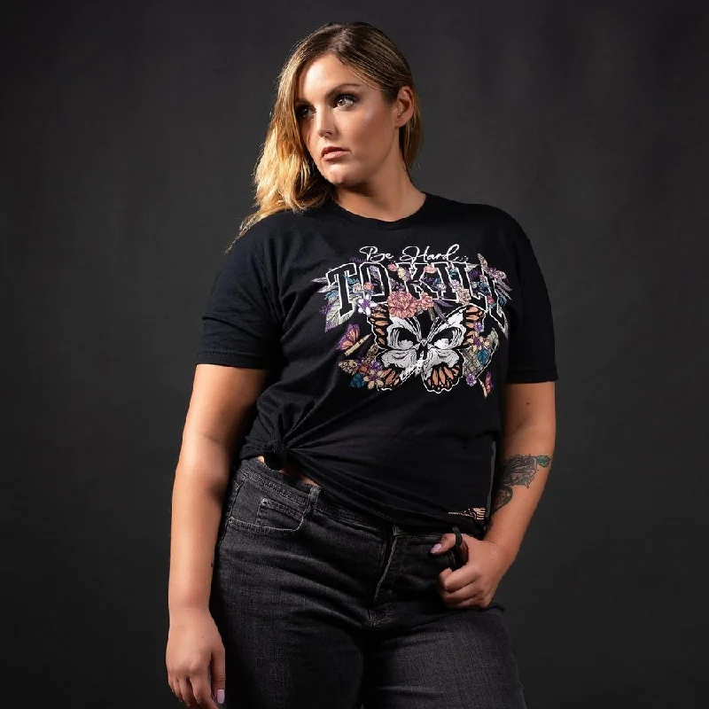 Women's Hard To Kill Boyfriend Fit T-Shirt - Black Iron Safe Non-Iron Wrinkle Free