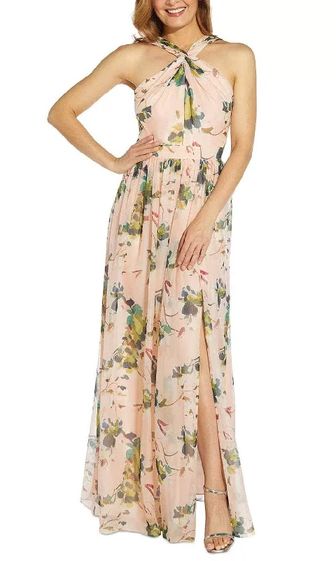 Adrianna Papell AP1E209750 - Halter Sleeveless Long Dress Turtleneck Warm Winter