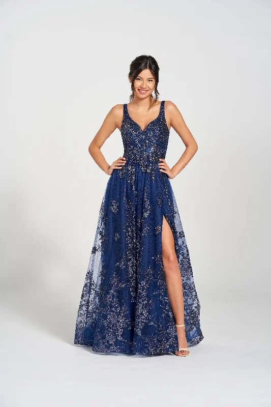 Colette CL12215 Glitter Formal Sequin Prom Long Dress Tunics Lace romantic