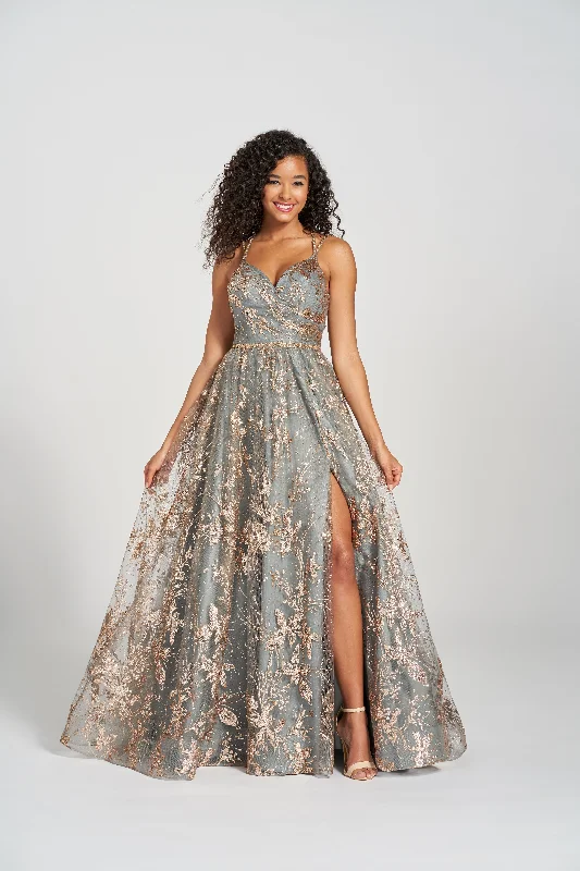 Colette CL12218 Glitter Formal Prom Long Dress Tunics Silk luxurious
