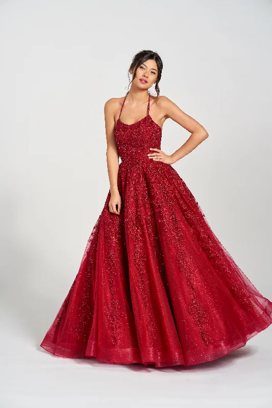 Colette CL12221 Halter Formal Prom Beaded Long Dress Tunics Corduroy durable