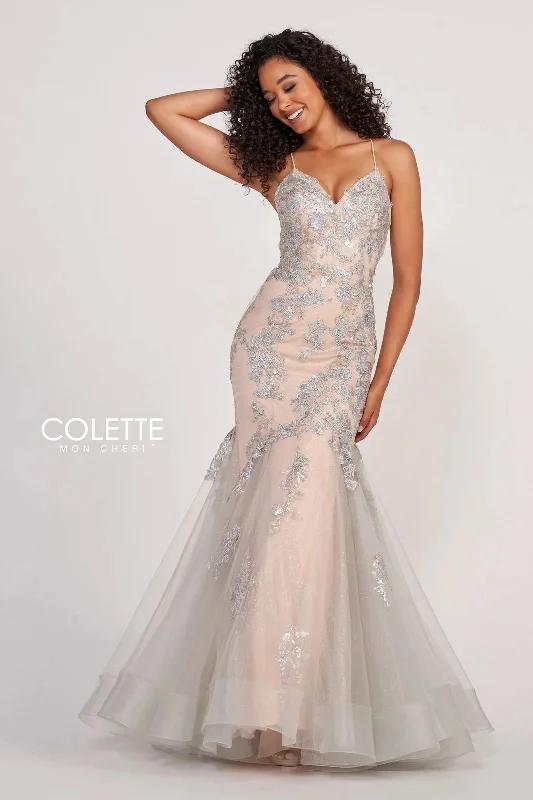 Colette CL2004 Glitter Formal Mermaid Prom Long Dress Tunics Yoga stretchy