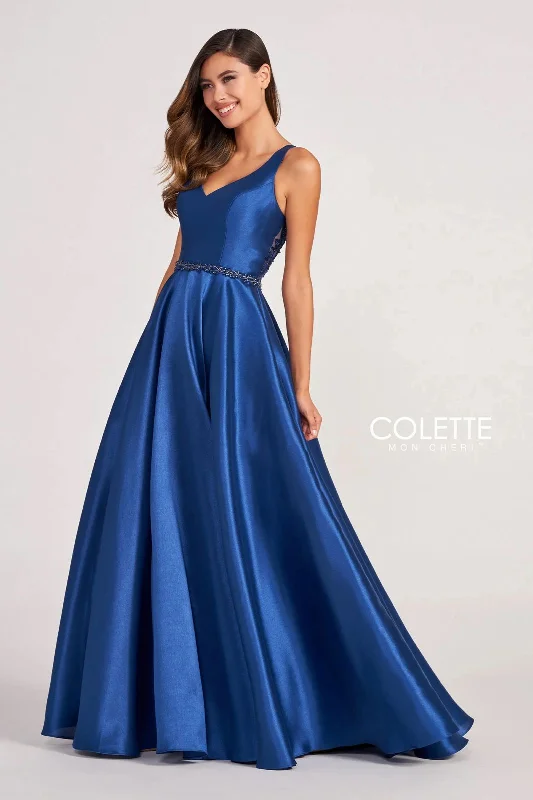 Colette CL2034 Prom Long Beaded Waistband Formal Dress Tunics Business professional