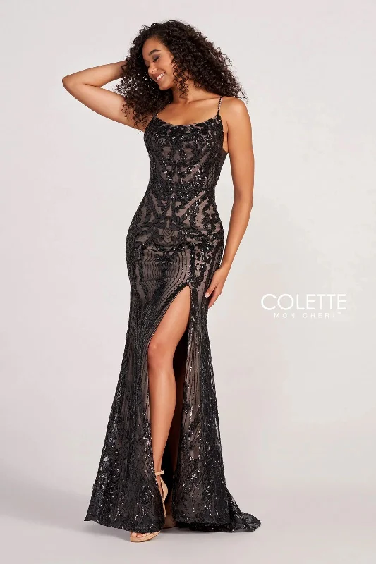 Colette CL2035 Prom Sequin Formal Long Dress Tunics Office stylish