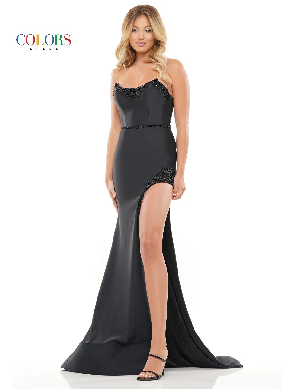 Colors 3167 Formal Strapless Fitted Prom Long Dress Tunics Custom made