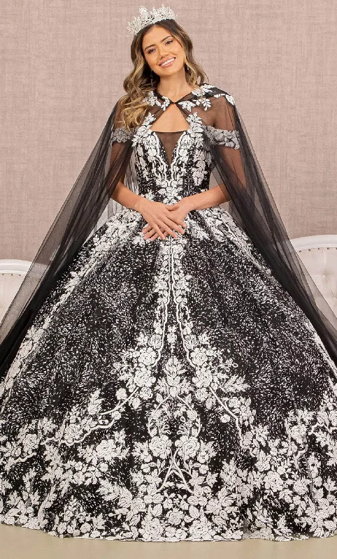 Elizabeth K GL3168 - Caped Quinceanera Gown Tunics Plaid country