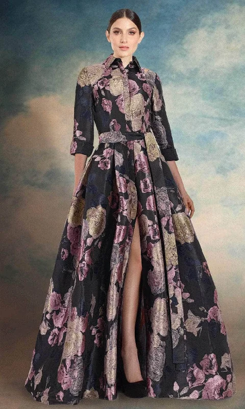 Janique 91321 - Quarter Sleeve Button Down Long Dress Tunics Versatile functional