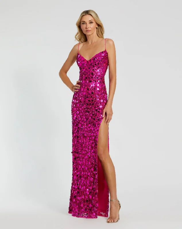 Mac Duggal 10047 Prom Fitted Sequin Formal Long Dress Tunics Ceremony elegant