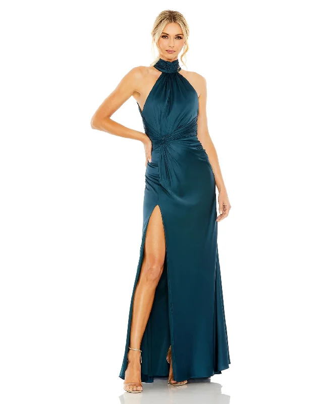 Mac Duggal 11642 Prom Formal High Halter Long Dress Tunics Canvas sturdy