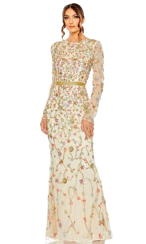 Mac Duggal 6016 - Long Sleeve Bead Embellished Long Dress Tunics Sophisticated sleek Mac Duggal 6016 - Long Sleeve Bead Embellished Long Dress Tunics Sophisticated sleek