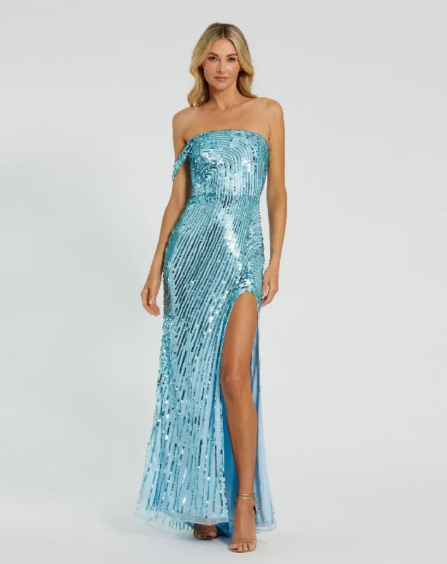 Mac Duggal 6072 Prom Sequin Formal Long Dress Tunics Prom sequined