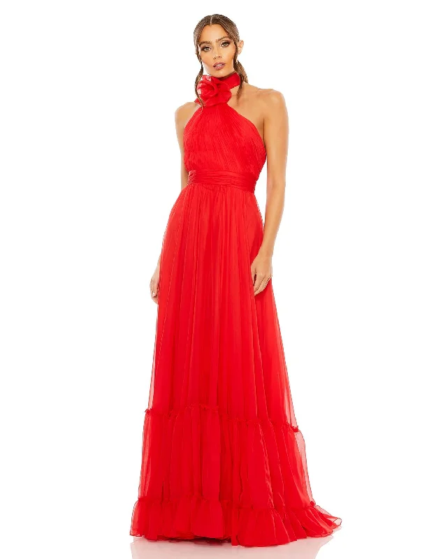 Mac Duggal 68209 Tiered Skirt Formal Prom Long Dress Tunics Business professional