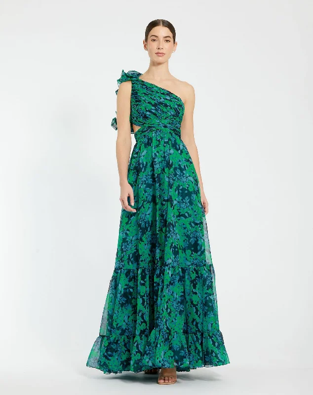 Mac Duggal 68650 Formal Tiered Prom Long Dress Tunics Office stylish