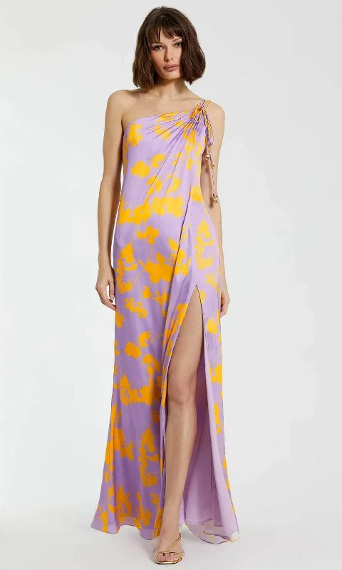 Mac Duggal 68771 - One-Shoulder Printed Long Dress Tunics Trendy modern