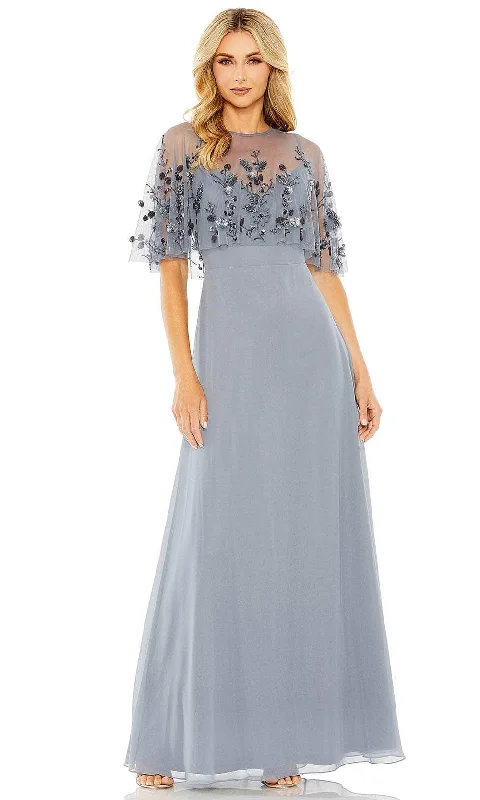 Mac Duggal 9229 - Floral Cape Sleeve Formal Dress Tunics Fashionable trendy