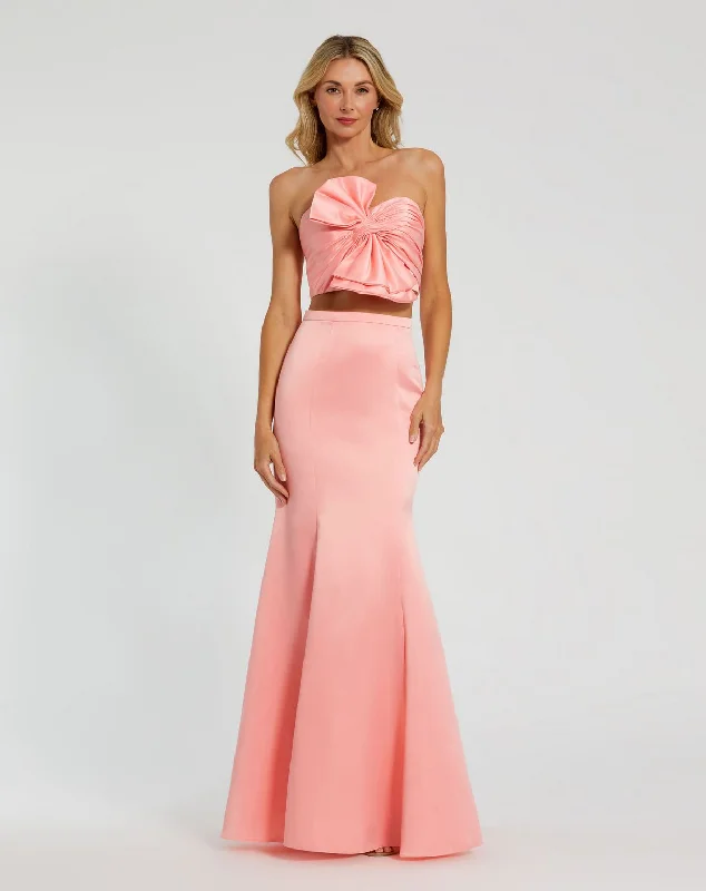 Mac Duggal 49832 Mermaid Two Piece Prom Long Dress Tunics Yoga stretchy