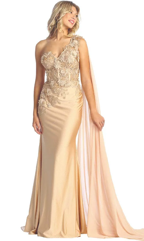 May Queen - Cape Sleeve Gown RQ7943 Tunics Chic elegant