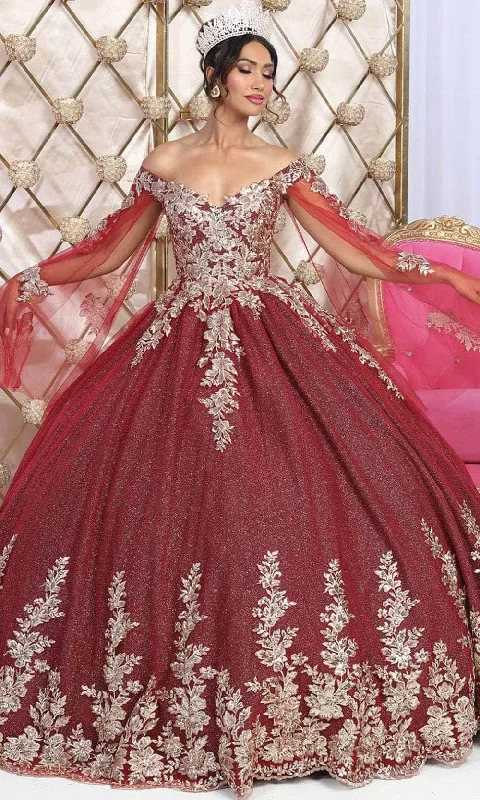 May Queen LK221 - Cape Sleeve Corset Ballgown Tunics Polka dots
