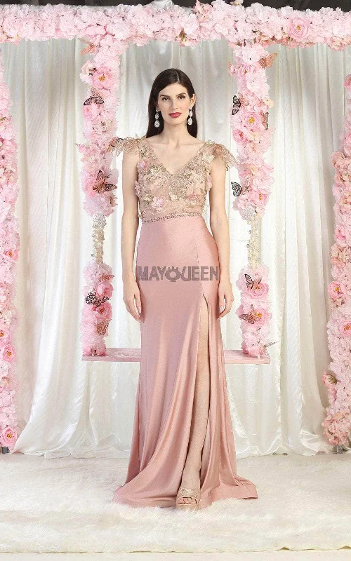 May Queen MQ1981 - V Neck Long Dress Tunics Handmade artisanal
