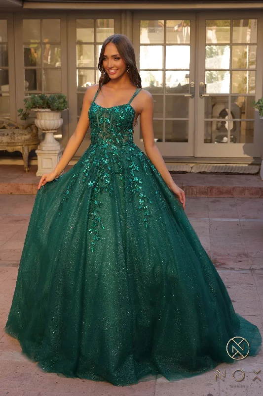 Nox Anabel H1271 Prom Glitter Formal Sequin Long Dress Tunics Vintage classic