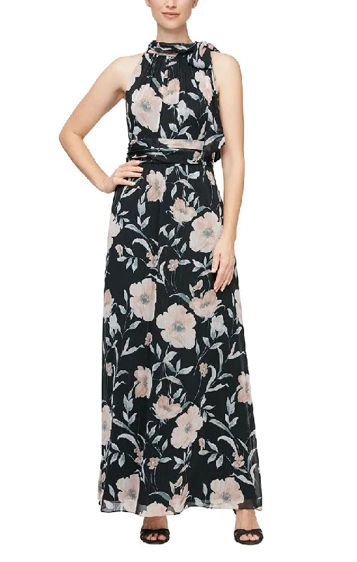 SL Fashions 9171875 Formal Floral Long Dress Tunics Chinos classic