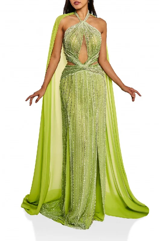 Terani Couture 241GL2622 Beaded Formal Evening Long Dress Tunics Timeless classic