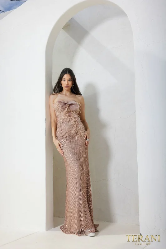 Terani Couture 241P2125 Sequins Prom Long Dress Tunics Occasion special
