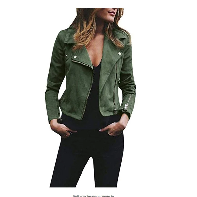 2019 Newest Coat Ladies fashion Jackets Zip Up Biker Female Casual Coats Desigual Woman Flight Coat Front Pockets Side Pockets Patch Pockets 2019 Newest Coat Ladies fashion Jackets Zip Up Biker Female Casual Coats Desigual Woman Flight Coat Front Pockets Side Pockets Patch Pockets