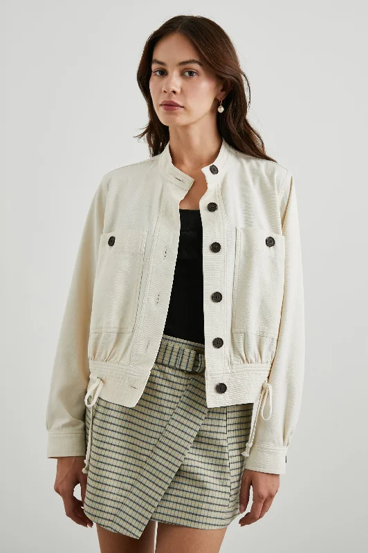ALMA JACKET - ECRU Plaid Jacket Tartan Jacket Houndstooth Jacket