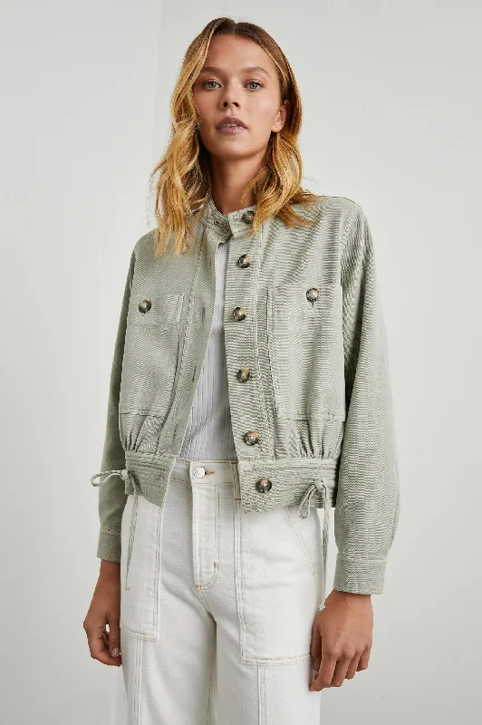 ALMA JACKET - SAGE Lace Jacket Ribbed Jacket Sequined Jacket