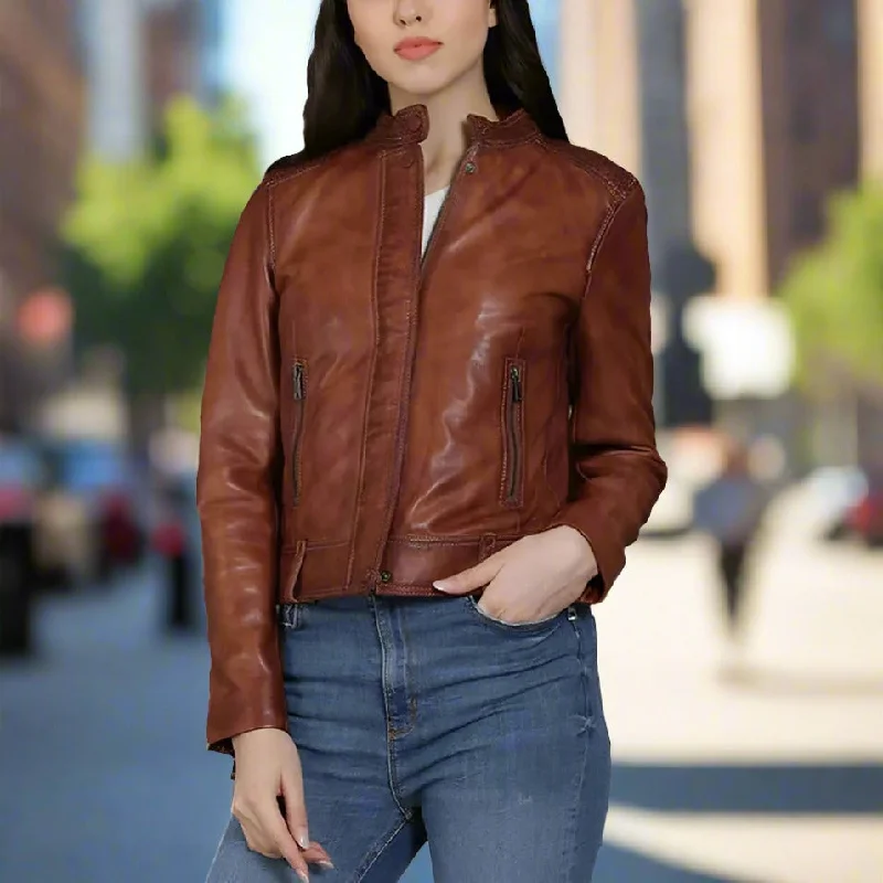 BOL Women's Sage 1 Lamb Leather Jacket Embroidered Jacket Appliqued Jacket Beaded Jacket BOL Women's Sage 1 Lamb Leather Jacket Embroidered Jacket Appliqued Jacket Beaded Jacket