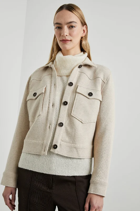 EASTON JACKET - HEATHER OATMEAL Anorak Shell Jacket Lightweight Jacket