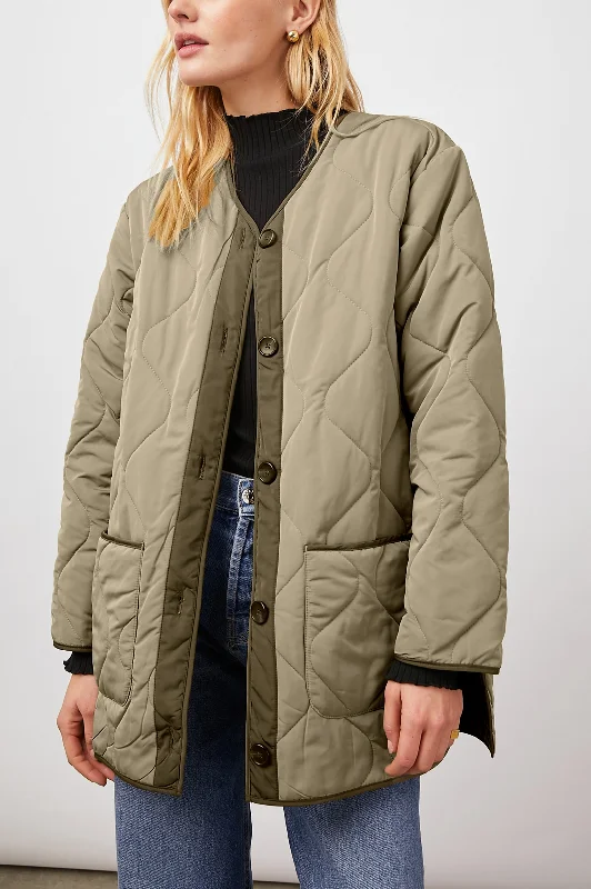 ELIN JACKET - SAGE Embroidered Jacket Appliqued Jacket Beaded Jacket