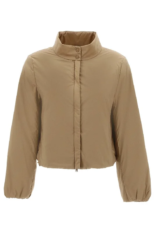 Zip Up Bomber Jacket Front Pockets Side Pockets Patch Pockets