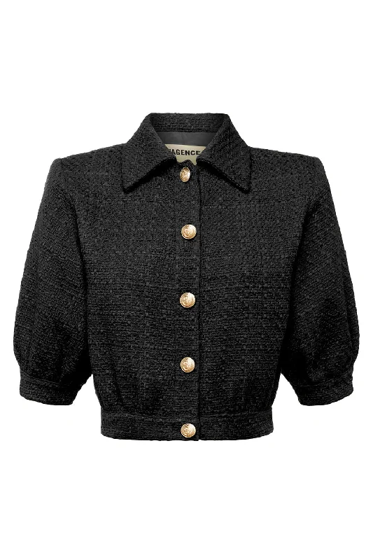 Cove Jacket - Black Zippered Jacket Buttoned Jacket Snapped Jacket