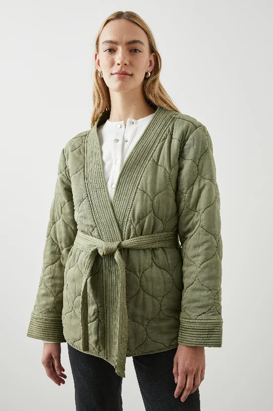 MONTEREY JACKET - WASHED OLIVE Collared Jacket Crew Neck Jacket Turtle Neck Jacket