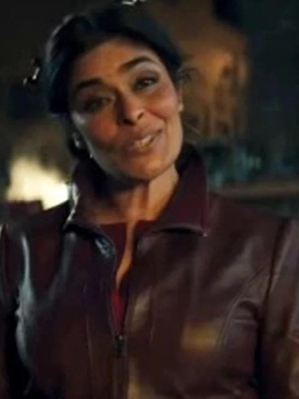 Ms. Marvel Nimra Bucha Brown Leather Jacket Elasticated Jacket Padded Jacket Insulated Jacket Ms. Marvel Nimra Bucha Brown Leather Jacket Elasticated Jacket Padded Jacket Insulated Jacket