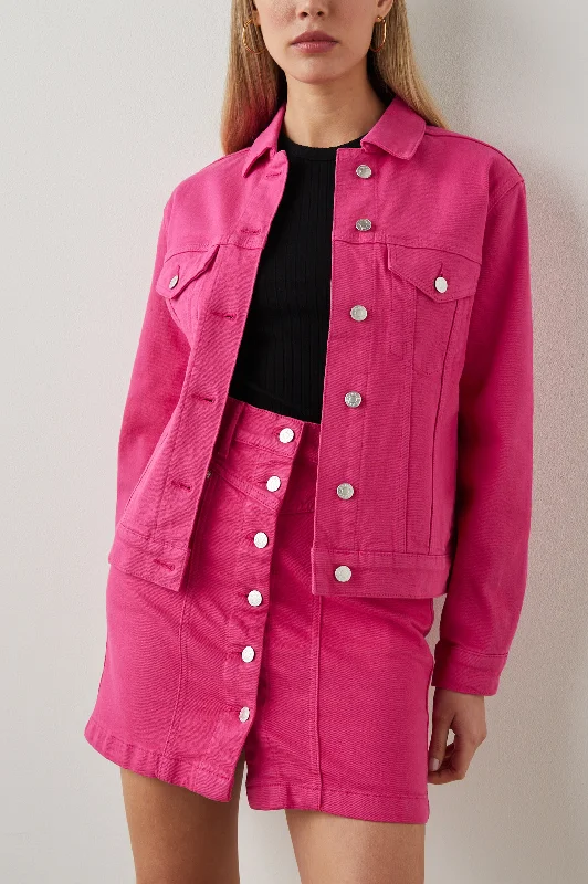 MULHOLLAND JACKET - HIBISCUS Faux Fur Jacket Real Fur Jacket Shearling Jacket