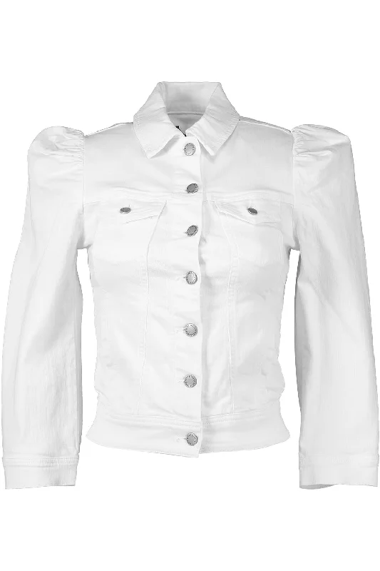 Ada Jacket  White Satin Fabric Silk Fabric Chiffon Fabric