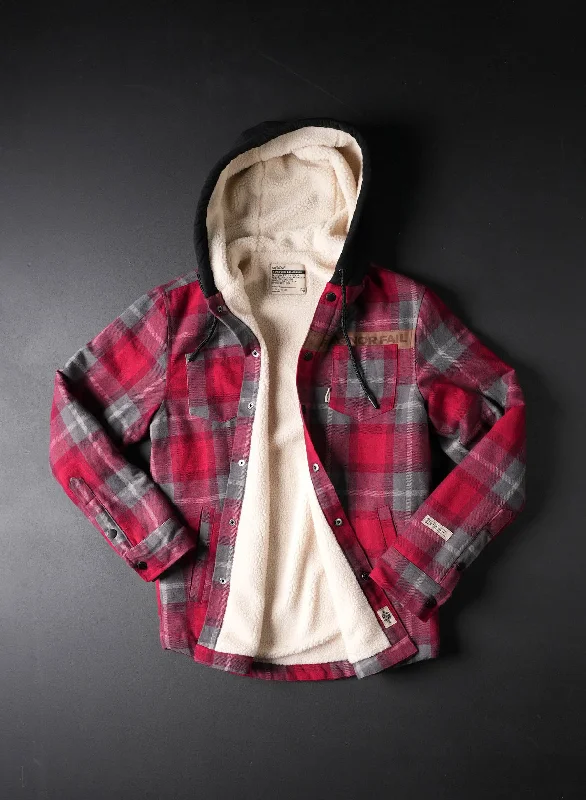 SHERPA JACKET - BLOODSTONE Rayon Fabric Velvet Fabric Corduroy Fabric