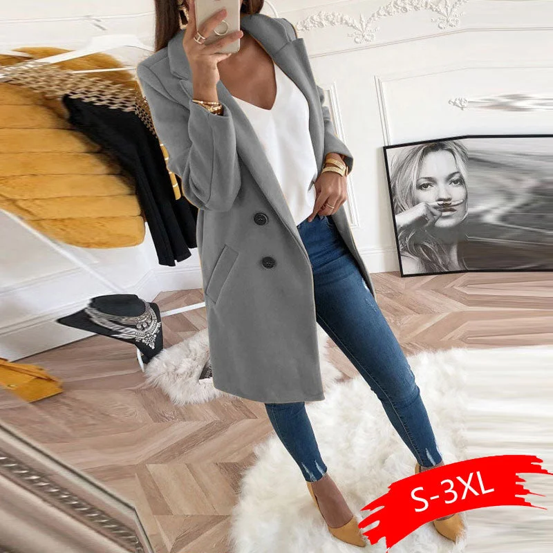 Women Plus Size XXXL Woollen Blends Overcoats 2019 Autumn Winter Long Sleeve Casual Oversize Outwear Jackets Coat Notch Collar Peter Pan Collar Cowl Neck Women Plus Size XXXL Woollen Blends Overcoats 2019 Autumn Winter Long Sleeve Casual Oversize Outwear Jackets Coat Notch Collar Peter Pan Collar Cowl Neck