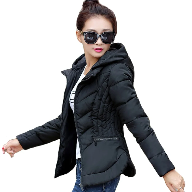 Women Winter Basic Jacket Cotton Padded Autumn Slim Hooded Female Coat Womens Jackets Casaco Feminino Inveno 2019 A-Line Jacket Boat Neck Shawl Collar Women Winter Basic Jacket Cotton Padded Autumn Slim Hooded Female Coat Womens Jackets Casaco Feminino Inveno 2019 A-Line Jacket Boat Neck Shawl Collar