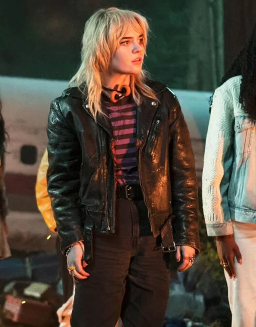 Yellowjackets 2021 Sophie Thatcher Leather Jacket Faux Fur Jacket Real Fur Jacket Shearling Jacket Yellowjackets 2021 Sophie Thatcher Leather Jacket Faux Fur Jacket Real Fur Jacket Shearling Jacket