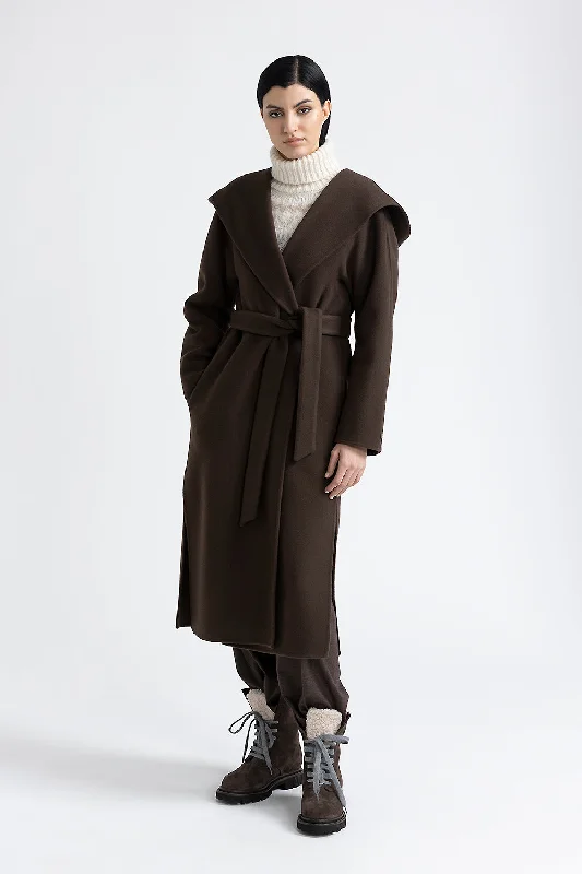 New wool and cashmere coat Button-Up Cardigan Coat