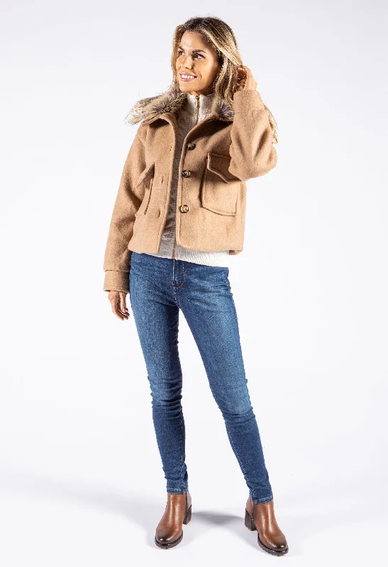 Fur Collar Short Coat Quilted Puffer Jacket