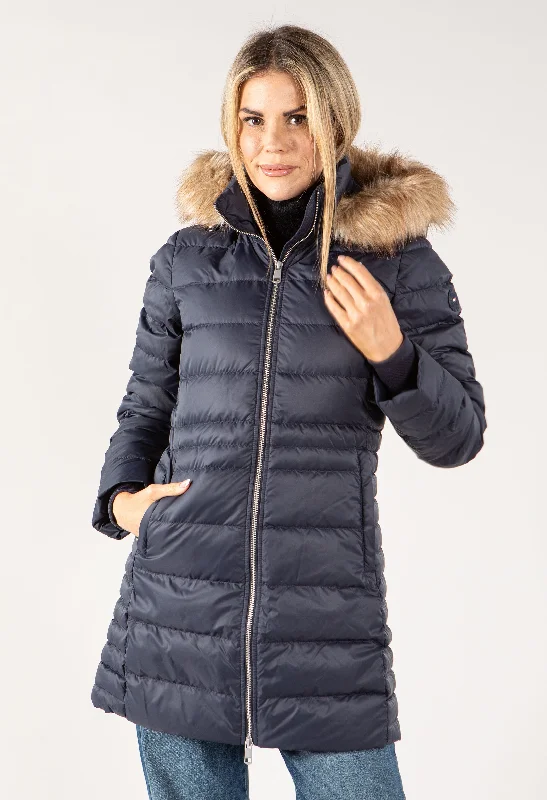 Fur Hood Puffer Coat Military-Inspired Jacket